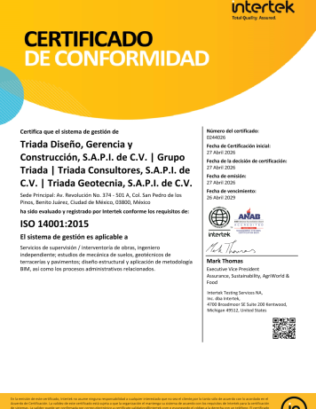0244026_SPA_Triada Diseño, Gerencia y Construcción, S.A.P.I. de C.V. Grupo Triada Triada Consultores, S.A.P.I. de C.V. Triada Geotecnia, S.A-1
